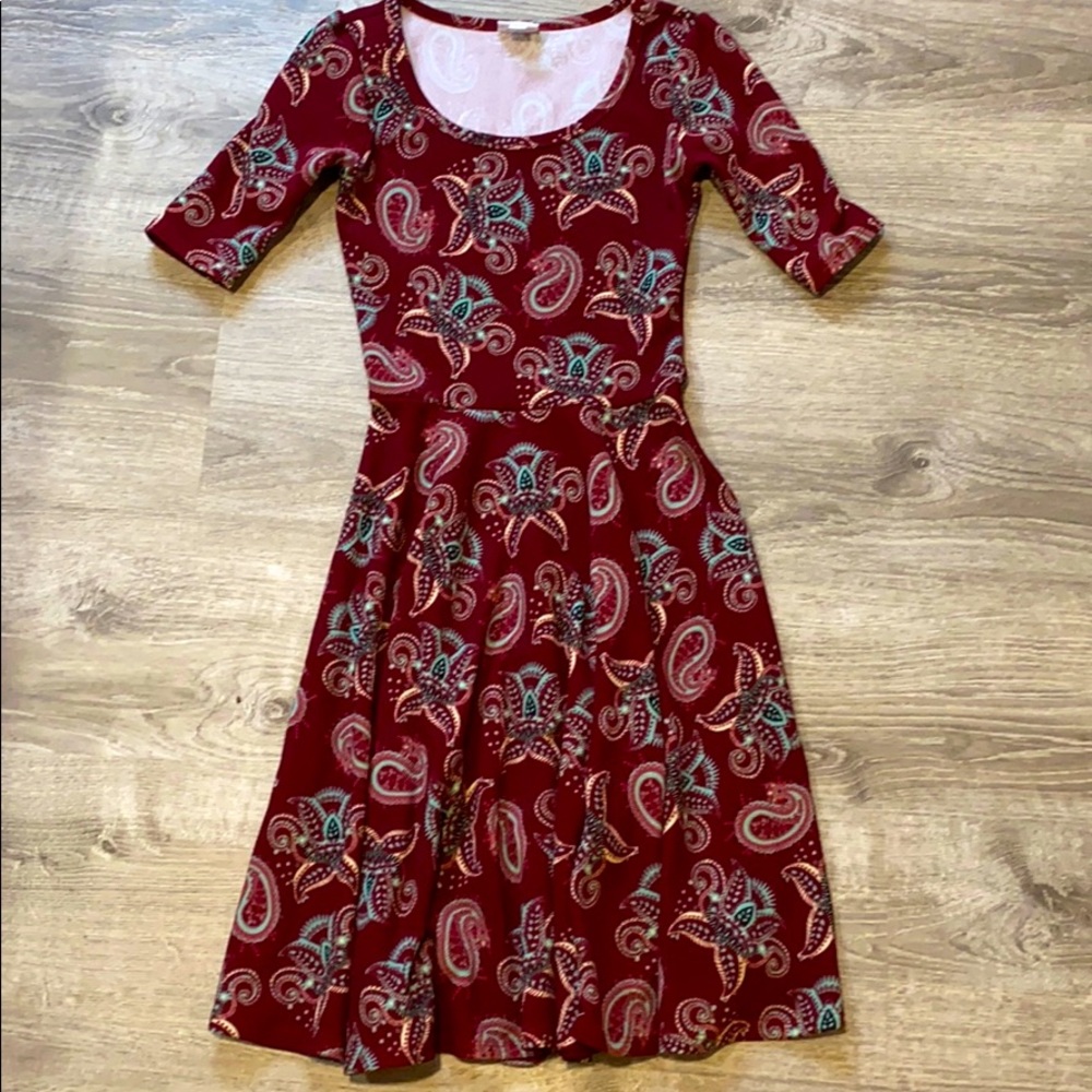 Lularoe paisley Nicole dress size XS